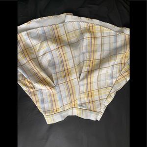 Ruffled yellow plaid skirt